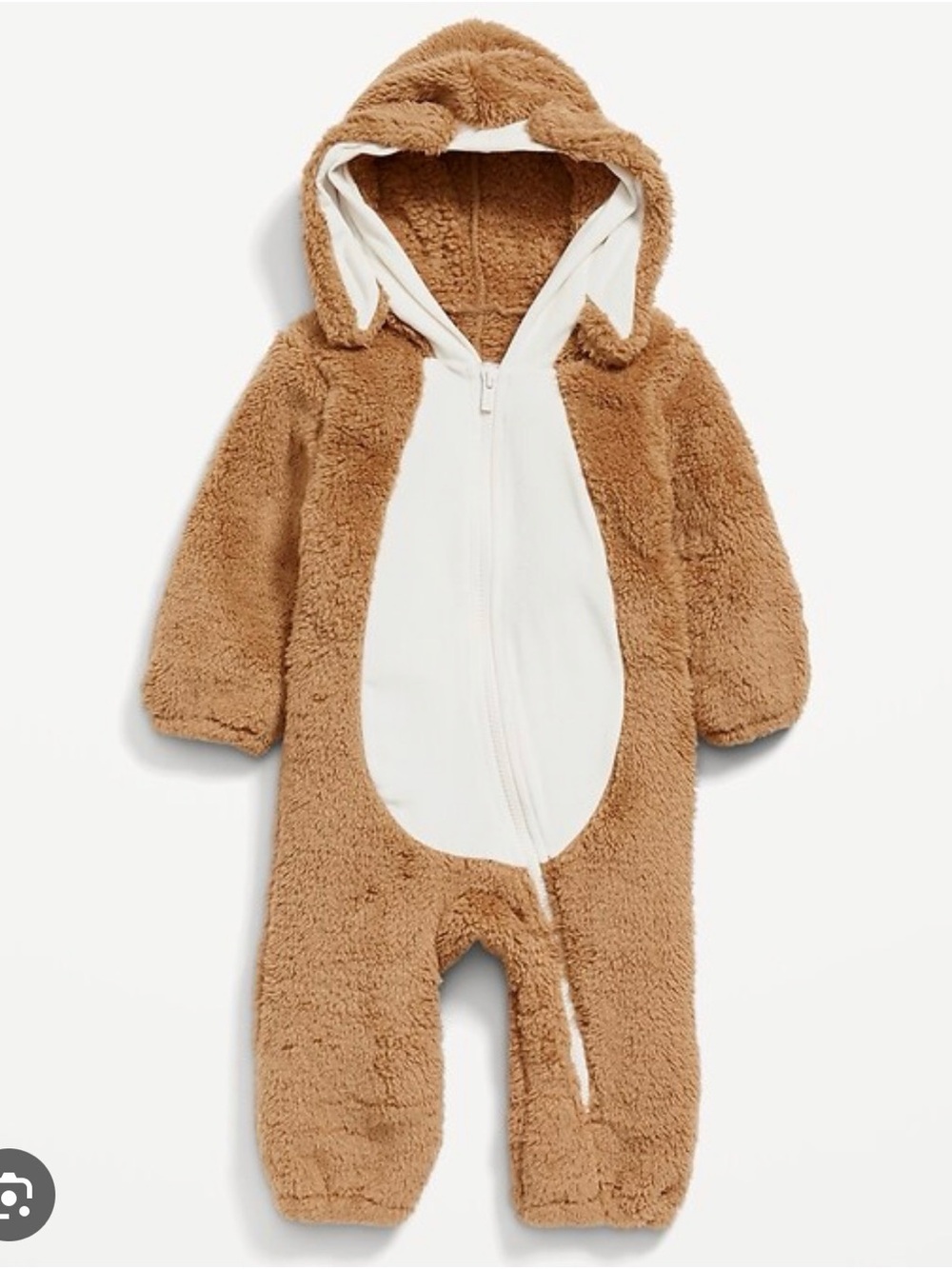 Unisex Baby Bunny Costume Hooded One-Piece Halloween Costume 0-3 Months